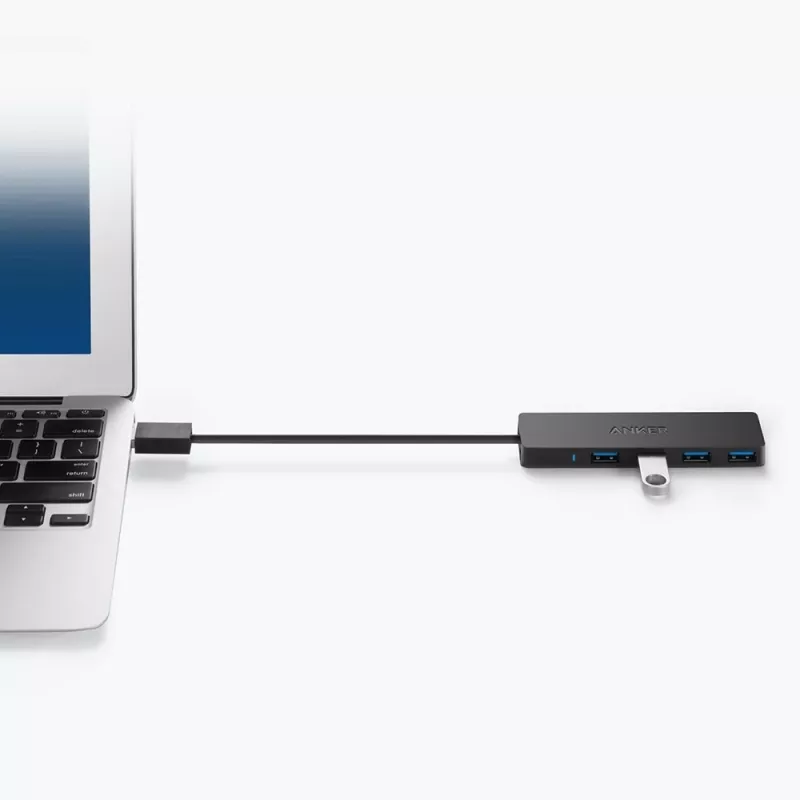 USB šakotuvas Anker Innovations A7516016 USB 3.2 Gen 1 Type-A 5000 Mbit/s Juoda