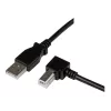 StarTech.com 3 m USB 2.0 A į stačiu kampu B laidas - vyriškas/vyriškas, 3 m, USB A, USB B, USB 2.0, juodas