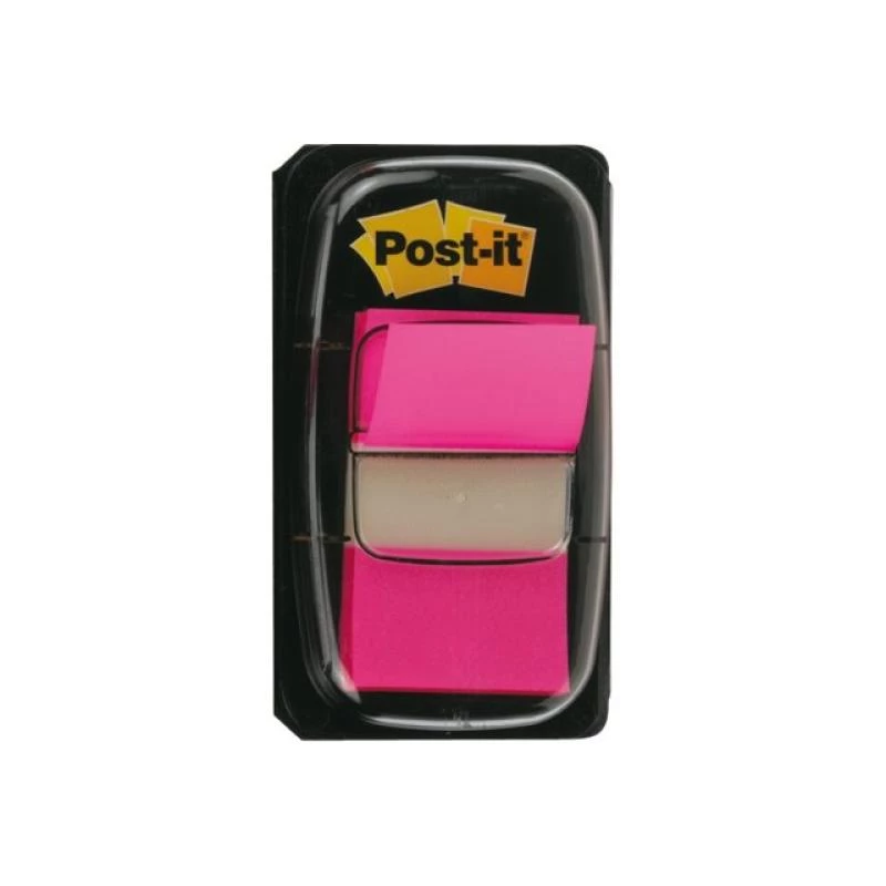 3M Post-it Index Pink, siauri, 50 lipnių juostelių Matmenys, 25,4 x 43,2 mm, vienkartiniame dozatoriuje (I680-21)