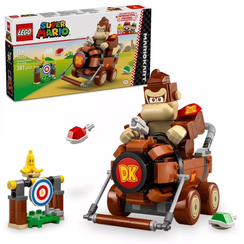 Statybiniai blokeliai Super Mario 72033 Mario Kart - Donkey Kong i DK Jumbo