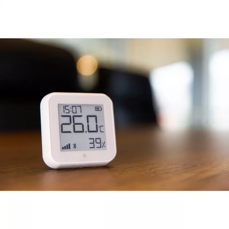 Temperatūros ir drėgmės jutiklis Shelly H&T Gen3 Wi‑Fi baltas