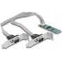 DeLOCK M.2 kortelė į 2 x nuosekliojo RS-232 DB9 PCIe 2.1