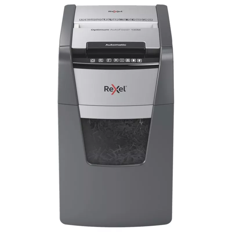 Rexel AutoFeed+ 130M popieriaus smulkintuvas, mikro-pjovimo smulkinimas, 55 dB, juoda, pilka