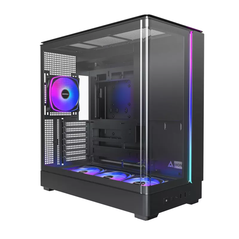 PC korpusas Montech KING 45 PRO Juoda — micro ATX / Mini-ITX, Midi Tower