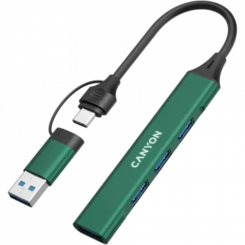 CANYON stebulė DS-02 4in1 USB-A/C žalia