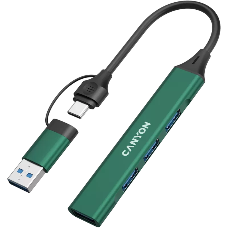CANYON stebulė DS-02 4in1 USB-A/C žalia