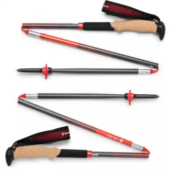 Trekking Poles Pursuit Carbon Z, Fitneso priemonė, antracitinė / oranžinė, 1 pora, 115 cm
