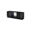 TV spintelė cama meble QIU 160 — MDF juodas blizgesys, 1600×420×570 mm