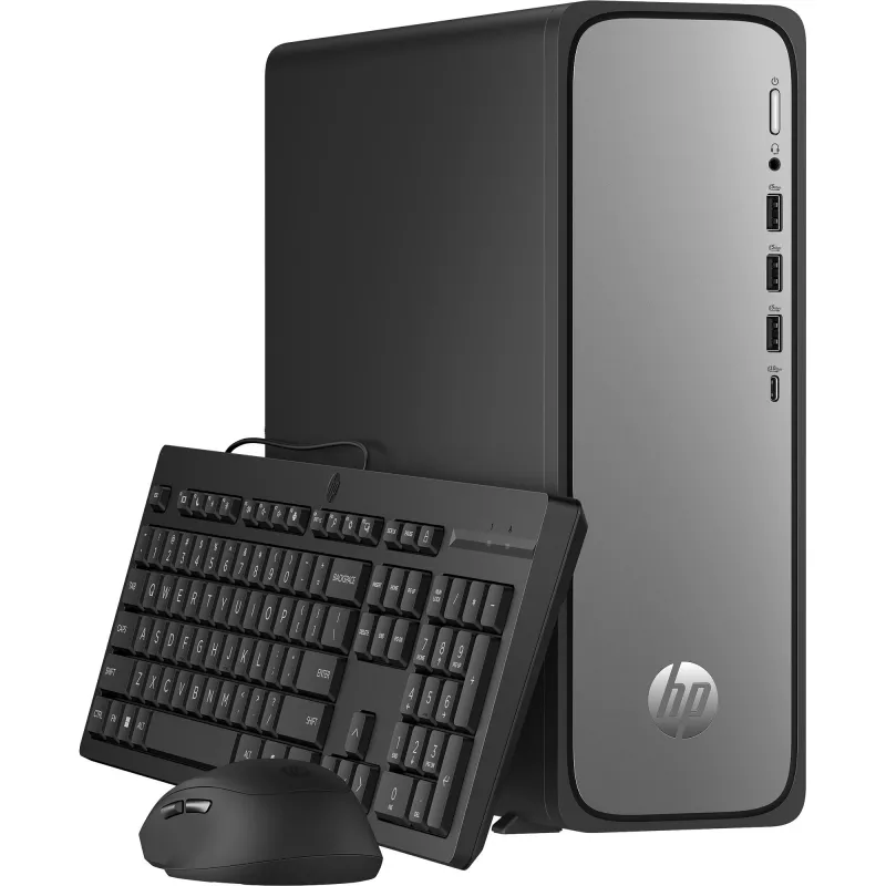 HP OmniDesk S03-0053ng - plonas stalinis kompiuteris - Core i5 i5-14400 / 2.5 GHz - RAM 16 GB - SSD 512 GB - NVMe - UHD Graphics 730 - Wi-Fi 6, Bluetooth, 1GbE - Wi-Fi: 802.11a/b/g/n/ac/ax, Bluetooth