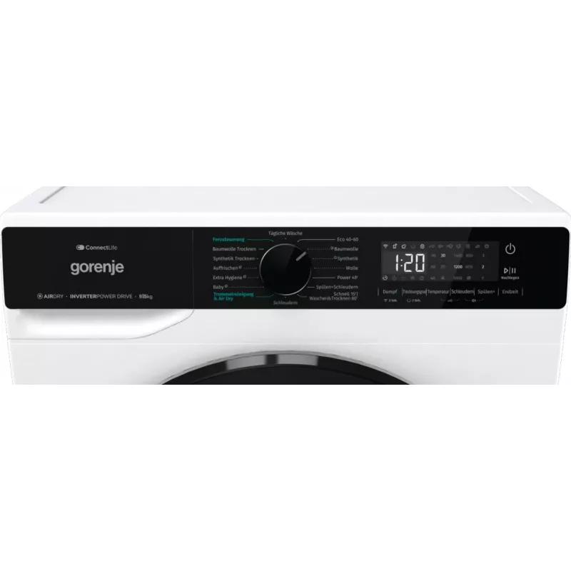 Gorenje WD2PA854ADW/AT skalbimo mašina-džiovyklė Laisvai pastatoma Priekinis įkrovimas Balta D