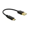 DeLOCK USB įkrovimo laidas Type-A į USB Type-C 15 cm juodas