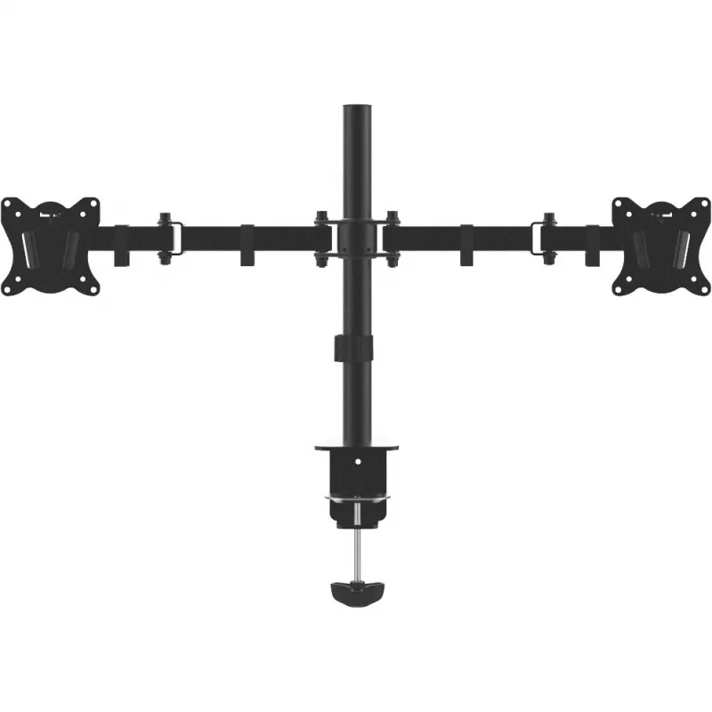 Dvigubas monitoriaus stalo laikiklis MONTIS Dual Monitor Mount Everest MT015, 13–27 colių, 2 rankos, maks. 16 kg, VESA 75x75–100x100, juodas