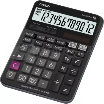 Casio DJ-120D Plus - Stalinis skaičiuotuvas - 12 skaitmenų - saulės baterija, baterija (DJ-120DPLUS)
