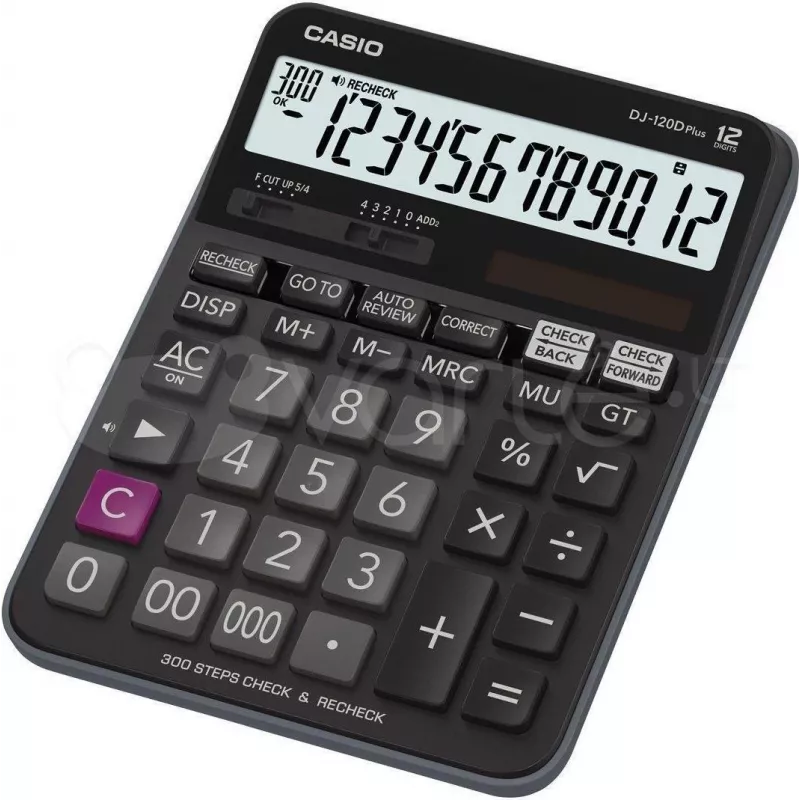 Casio DJ-120D Plus - Stalinis skaičiuotuvas - 12 skaitmenų - saulės baterija, baterija (DJ-120DPLUS)