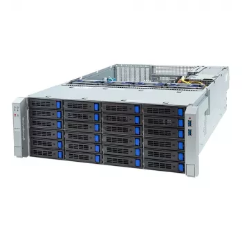 4U stovo serveris GIGABYTE S453-S70-AAV1 — dviejų lizdų LGA4677, DDR5, 16 DIMM, 38× 2,5 col./M.2, 1600 W pertekliniai maitinimo šaltiniai (80 PLUS Titanium)