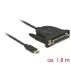 Lygiagretusis kabelis DeLOCK 62980 juodas 1.8 m