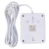 Maitinimo lizdų blokas MACLEAN MCE388 W — 2 lizdai, 3×USB, 110–240V, 2500W, 3 m laidas, baltas