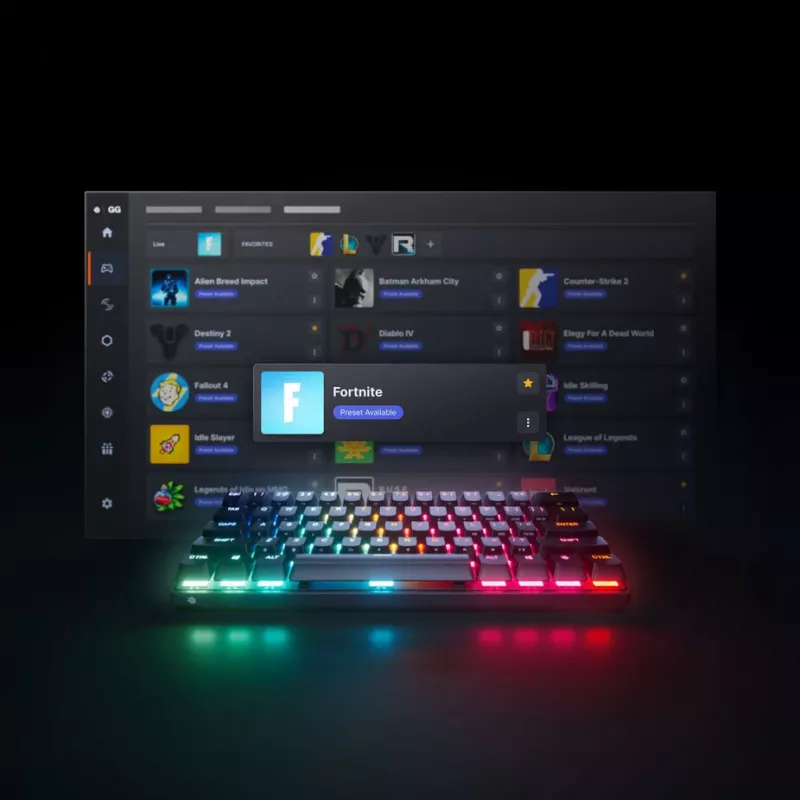 Mechaninė mini klaviatūra STEELSERIES Apex Pro Gen 3 Mini su RGB jungikliais