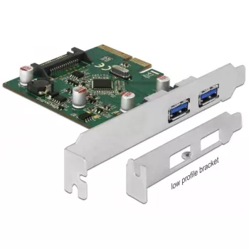 Delock PCI Express x4 plokštė su 2 išoriniais USB 3.1 Gen 2 Type-A lizdais (90298)