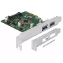Delock PCI Express x4 plokštė su 2 išoriniais USB 3.1 Gen 2 Type-A lizdais (90298)