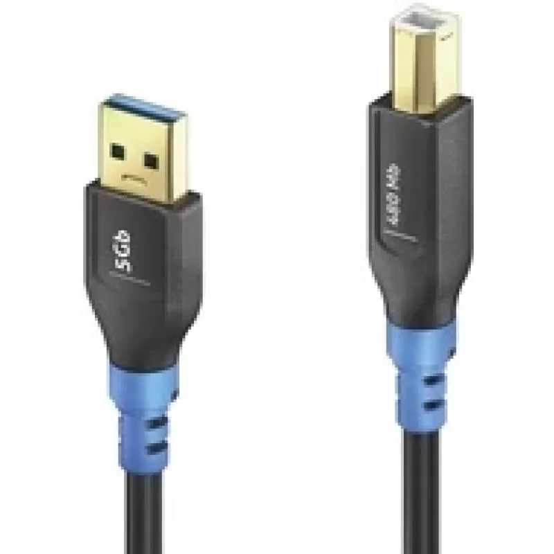 USB laidas PureLink FI-U200-020 2 m USB A USB B juoda mėlyna