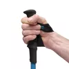 Trekking lazdos Juoda Diamond Distance Carbon FLZ — sulankstomos anglies pluošto, reguliuojamos 125–140 cm, 3 segmentų, 364 g, 40 cm sulankstytos