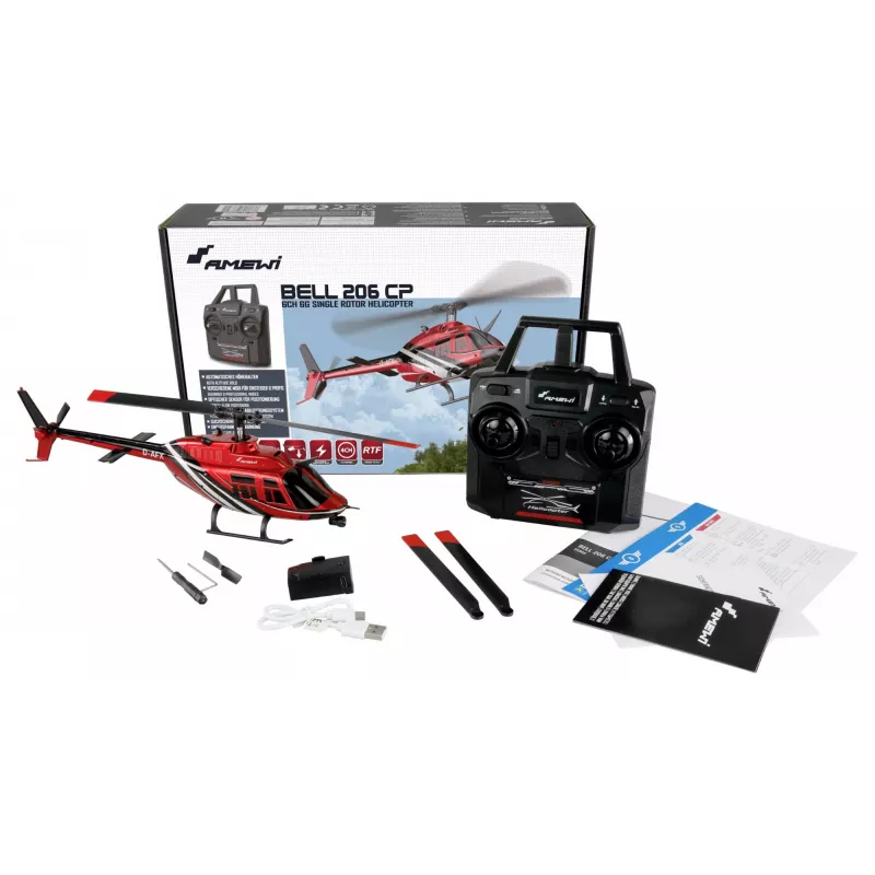 Amewi Bell 206 Jet Ranger sraigtasparnis 6 kanalų