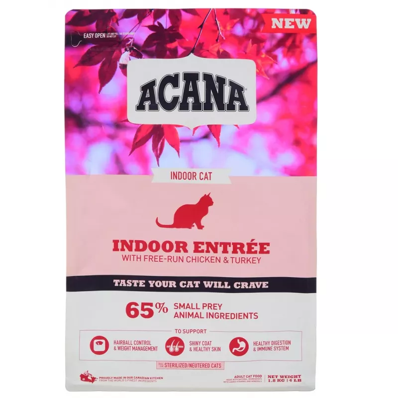 ACANA Indoor Entrée - sausas kačių maistas - 1,8 kg