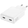 Kroviklis PDPlug Dual 65W GaN 2xUSB-C baltas