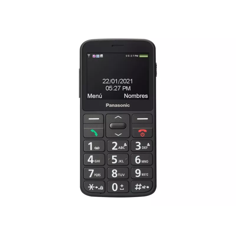 Mobilusis telefonas Panasonic KX-TU160 — 2,4 col. TFT, viena SIM, 2G, 320×240, Bluetooth, USB-C, 0,3 MP kamera, juodas