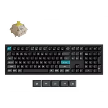 Mechaninė pilno dydžio klaviatūra Keychron Q6 Ultra 8K — USB, RF belaidė ir Bluetooth, RGB apšvietimas, juoda