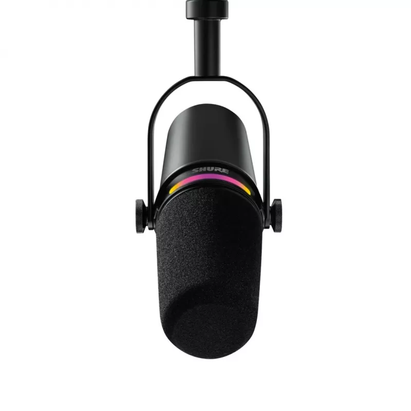 Shure MV7+-K-BNDL - pultinis/vokalinis mikrofonas su XLR/USB-C jungtimi, juodas + stalinis stovas GATOR