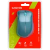 CANYON MW-11, 2,4 GHz belaidė pelė, su 3 mygtukais, 1200 DPI, Baterija: AAA*2 vnt., Mėlyna 67*109*38 mm 0,063 kg