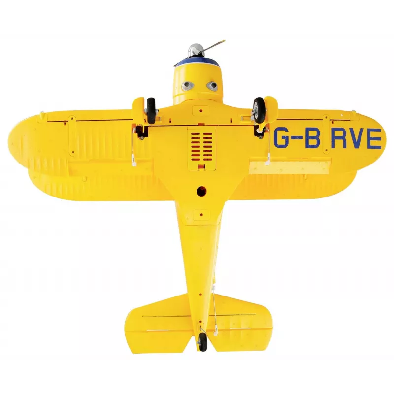 RC lėktuvas Amewi AMXFlight Beech D17s 3D/6G RTF — geltonas, paruoštas skrydžiui modelis
