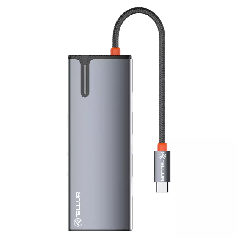 USB-C stotelė Tellur TLL321061 su PD 3.0 100W, HDMI išvestimi ir 3× USB 3.0 prievadais