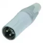 NEUTRIK XLR jungties kištukas, tiesus polių skaičius: 3 baltas NC3MXX-WT 1 vnt. (NC3MXX-WT)