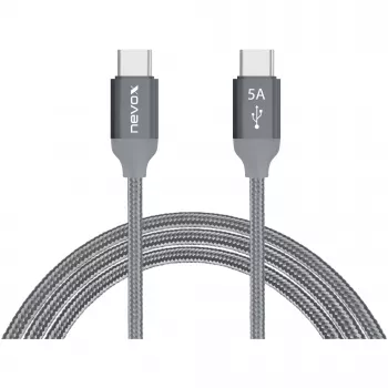 USB laidas Nevox 1654 USB 2.0 2m USB C pilka, sidabrinė