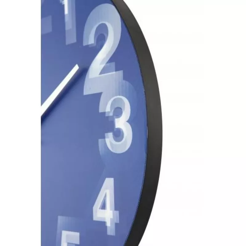 NeXtime klok 3077bl 3D, Ø39.5 cm, Sieninis, Mėlynas/ Baltas