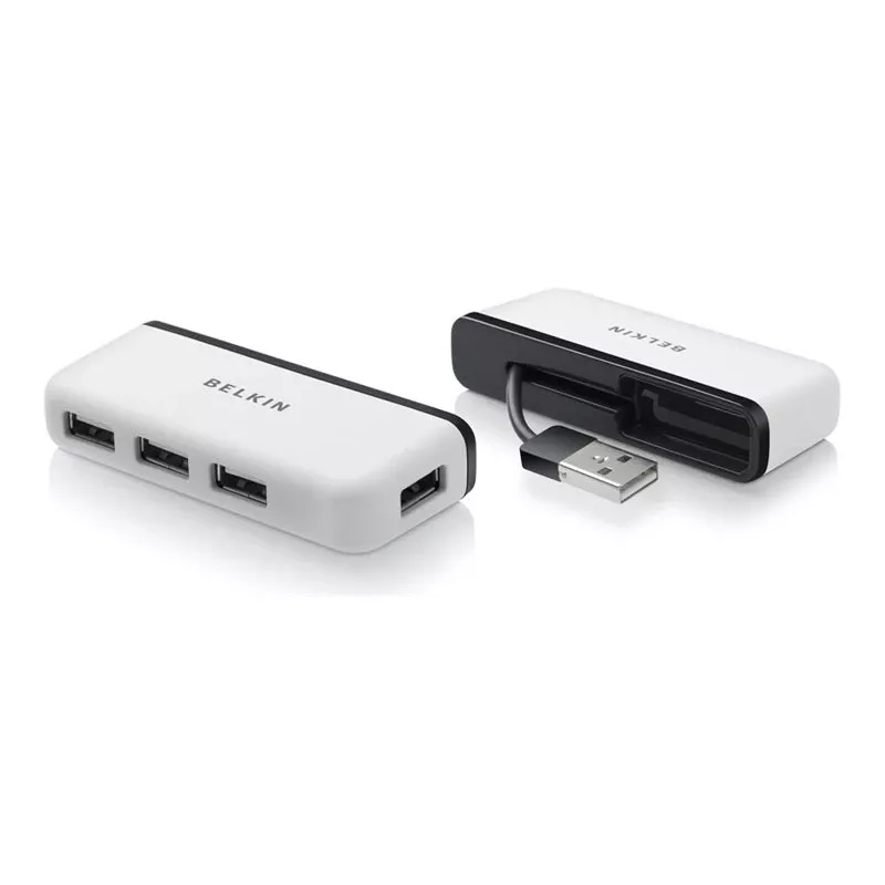 Belkin USB 2.0 4 prievadų kelionių koncentratorius, sidabrinis, F4U021bt
