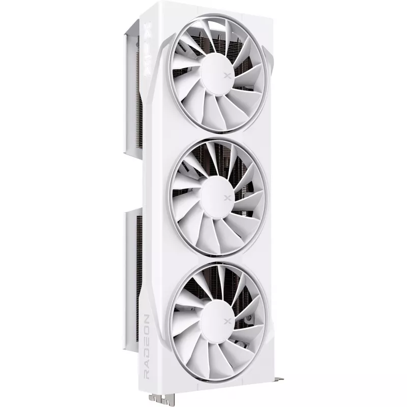 Vaizdo plokštė XFX Radeon RX 9070 XT — 16 GB GDDR6, 256 bitų, PCIe x16, 2400 MHz, 3 ventiliatoriai balta, 325×65 mm