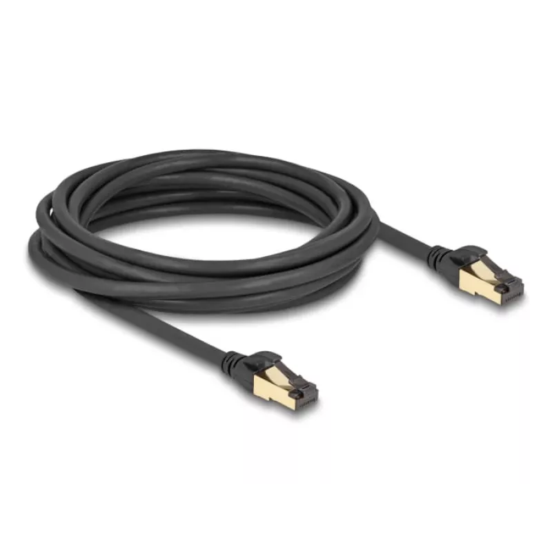Tinklo kabelis DeLOCK RJ45 Cat.6A kištukas–kištukas S/FTP 5 m juodas