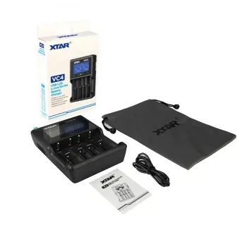 XTAR VC4 buitinis akumuliatorių įkroviklis USB