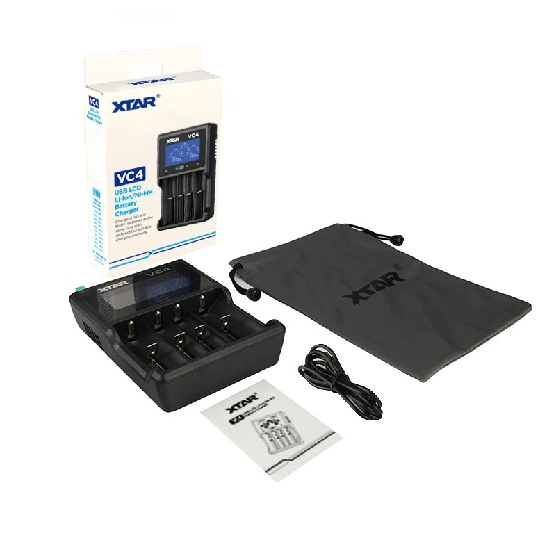 XTAR VC4 buitinis akumuliatorių įkroviklis USB