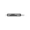 SD kortelių skaitytuvas 3v1, USB-C + USB-A 2.0 + Micro USB