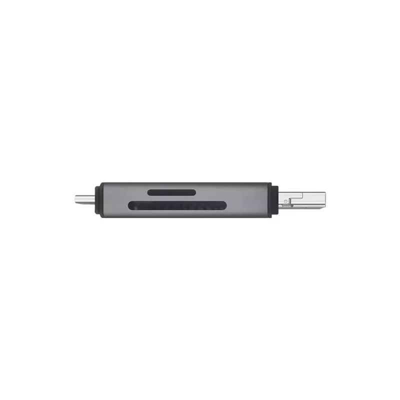 SD kortelių skaitytuvas 3v1, USB-C + USB-A 2.0 + Micro USB