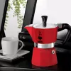 Rankinis moka puodas BIALETTI 4941 Raudona — aliuminio turkiško tipo kaitlentės kavos virimo aparatas, 0,05 l