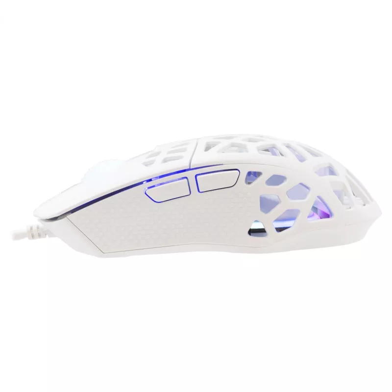 Pelė White Shark GM-5018 Caradoc RGB 7200 dpi balta