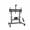 TV stovas ONKRON TS1991E-B mobilus grindų laikiklis 55–100 colių televizoriams, juodas, aukštis 1100–1600 mm, 130 kg, VESA iki 1000×600