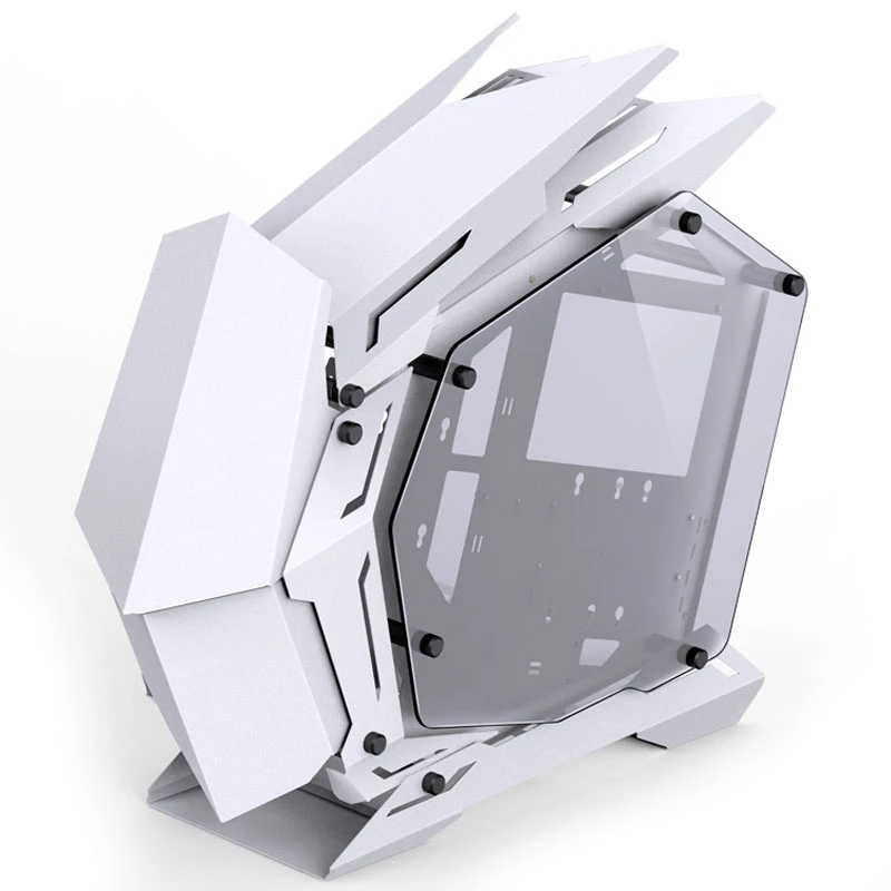 Mini Micro-ATX Tower Jonsbo MOD3 Grūdintas Stiklas Baltas PC korpusas, Mini-ITX/Micro-ATX palaikymas
