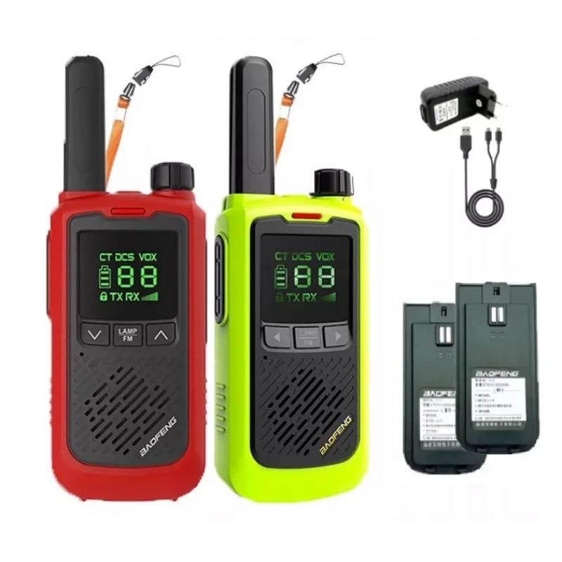 Nešiojamasis dvipusis radijas Baofeng BF-T17 žalias — 16 kanalų, 5 W, 400–470 MHz, 1500 mAh baterija